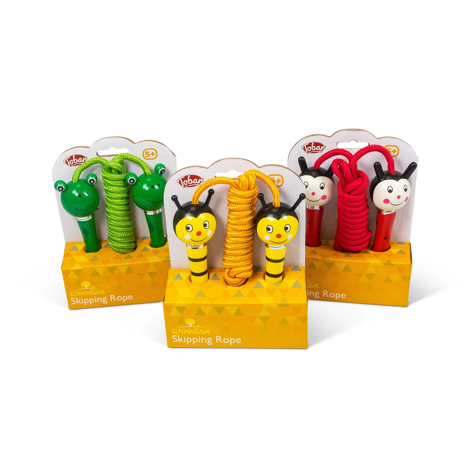 Wood Painted Handle Skipping Rope