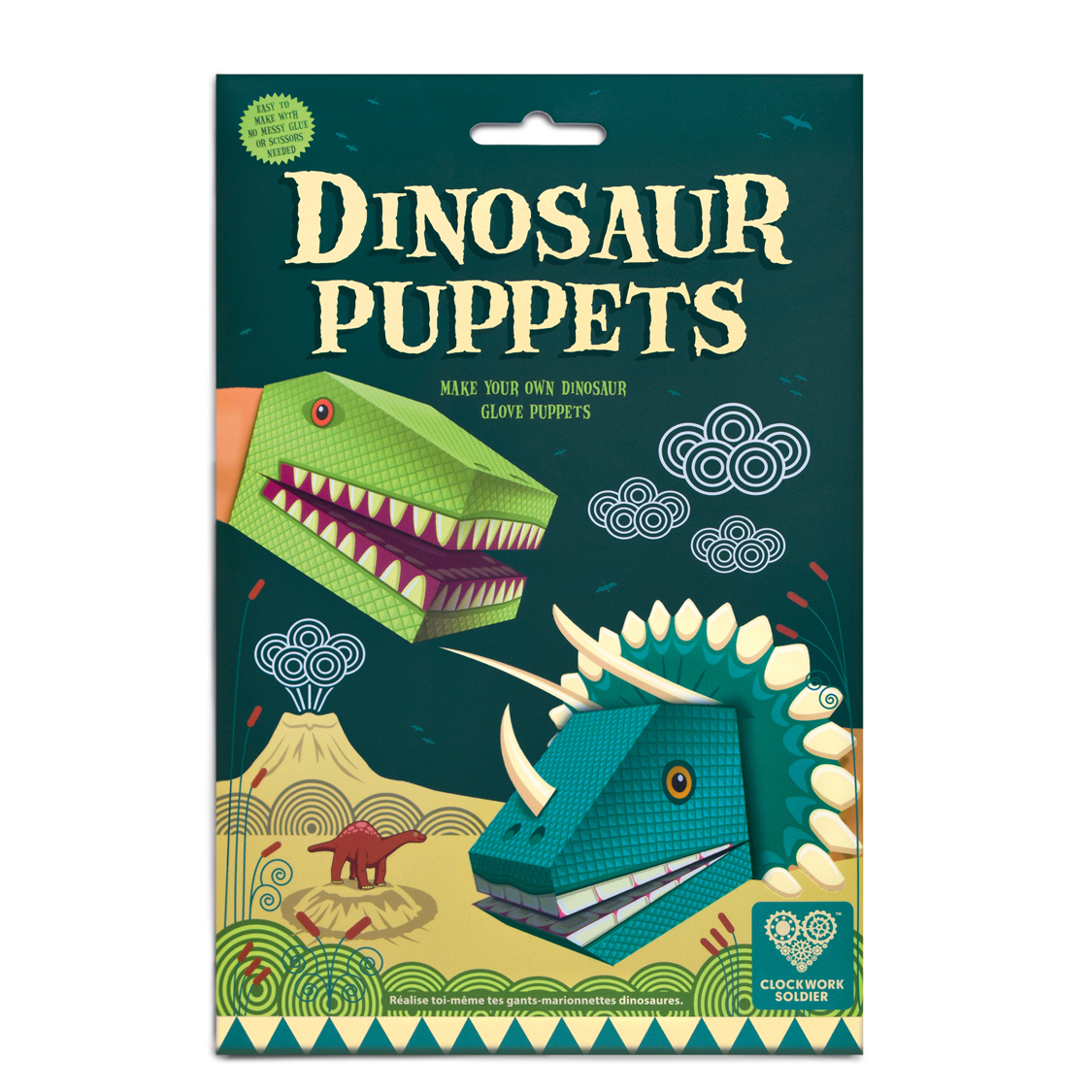 Create 2 Dinosaur Hand Puppets