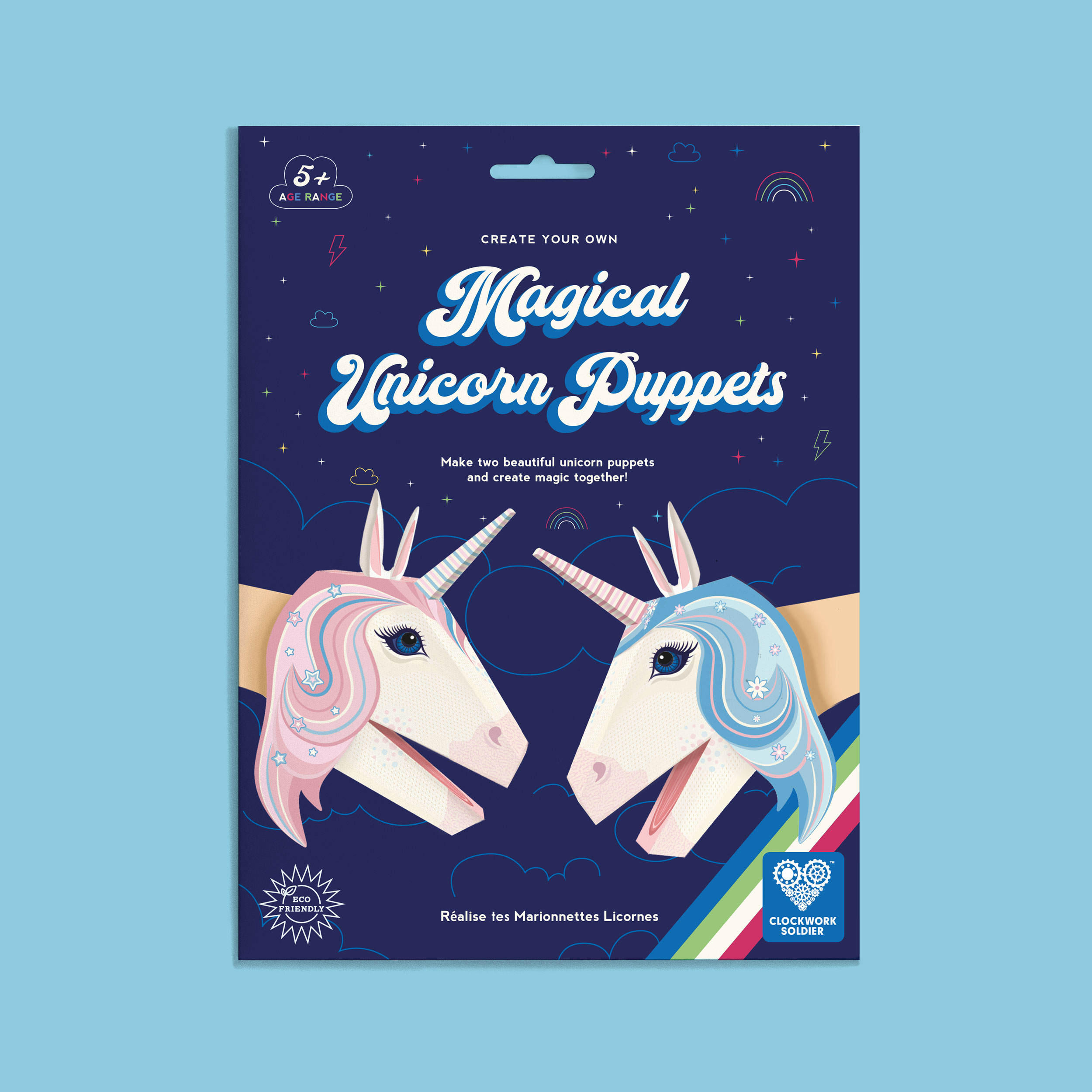 Make 2 Unicorn Hand Puppets